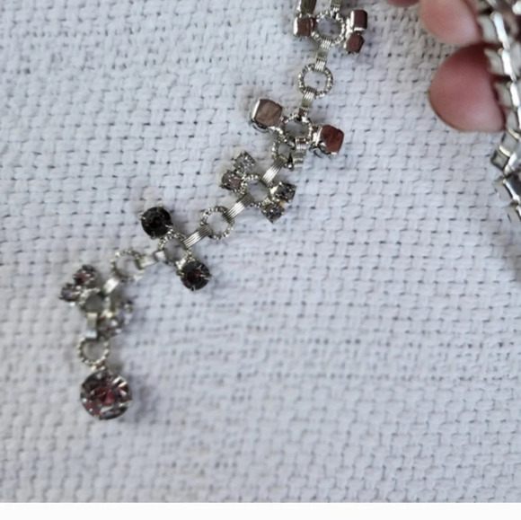 Vintage Rhinestone Chain Belt Crystal Statement Glam Waist Belt S/M main image 7